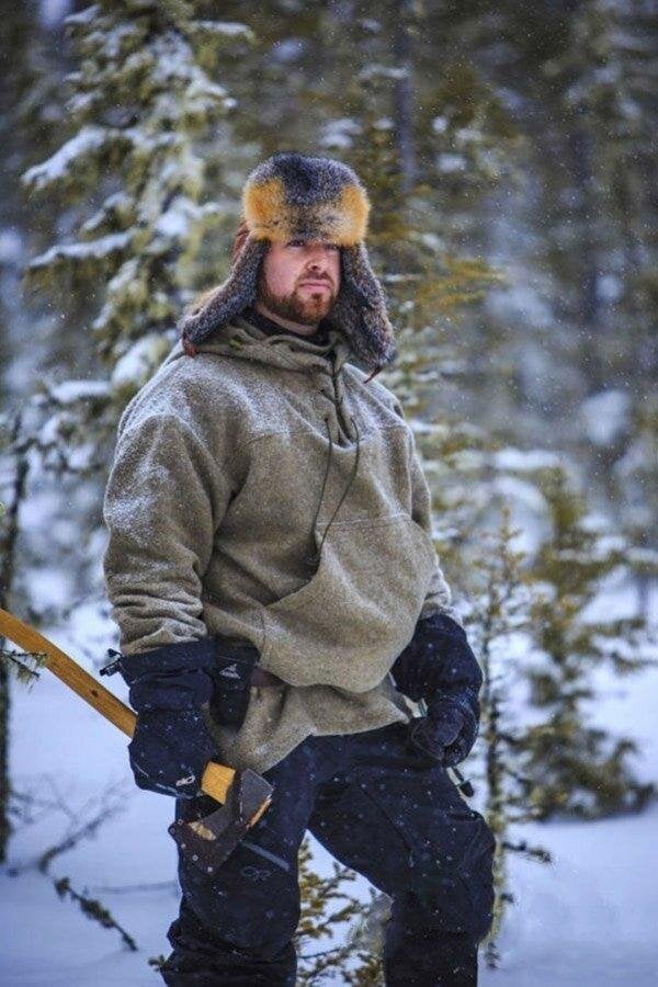 Herren Outdoor-Anorak | Winddicht & wasserabweisend | Robuste Wollmischung | Winterjacke für Outdoor