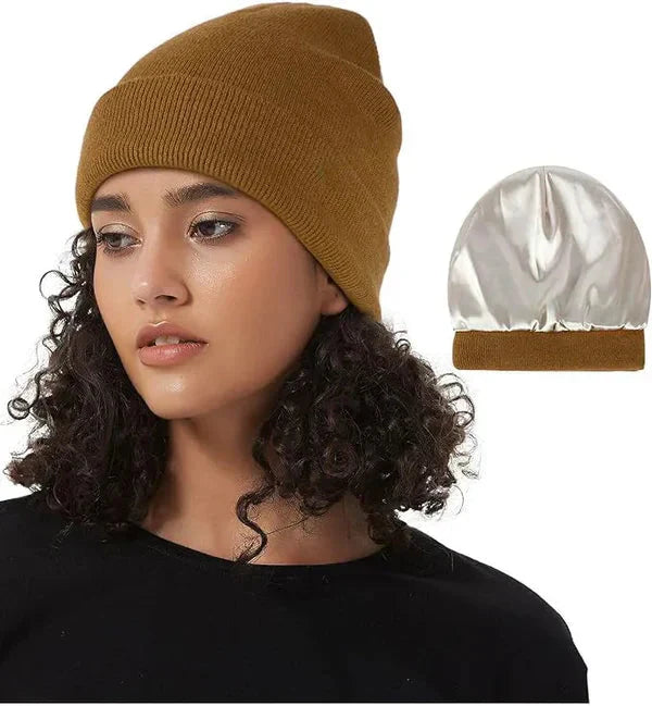 Unisex Beanie | Anti-Statik & Anti-Frizz | Weiches, Glattes Gewebe | Verwirrungsfreies Design