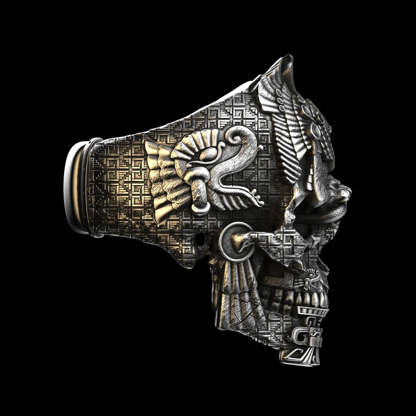 Herren Ring | Totenkopf Design | Handgefertigt aus 925 Sterling Silber
