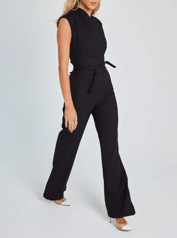 Xenia - Damen ärmellose Jumpsuit mit weiten Beinen