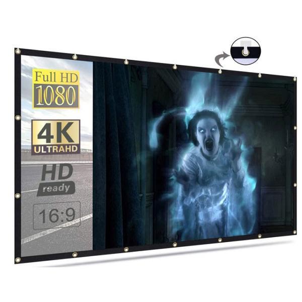 Halloween Projektor mit Leinwand & Stativ | Holografische 3D-Videos | LED wetterfest | Für Halloween & Weihnachten