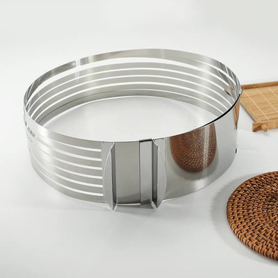 Verstellbarer Tortenschneider aus Edelstahl | Präzise Kuchenschichten | Für Ø 15–30 cm Torten