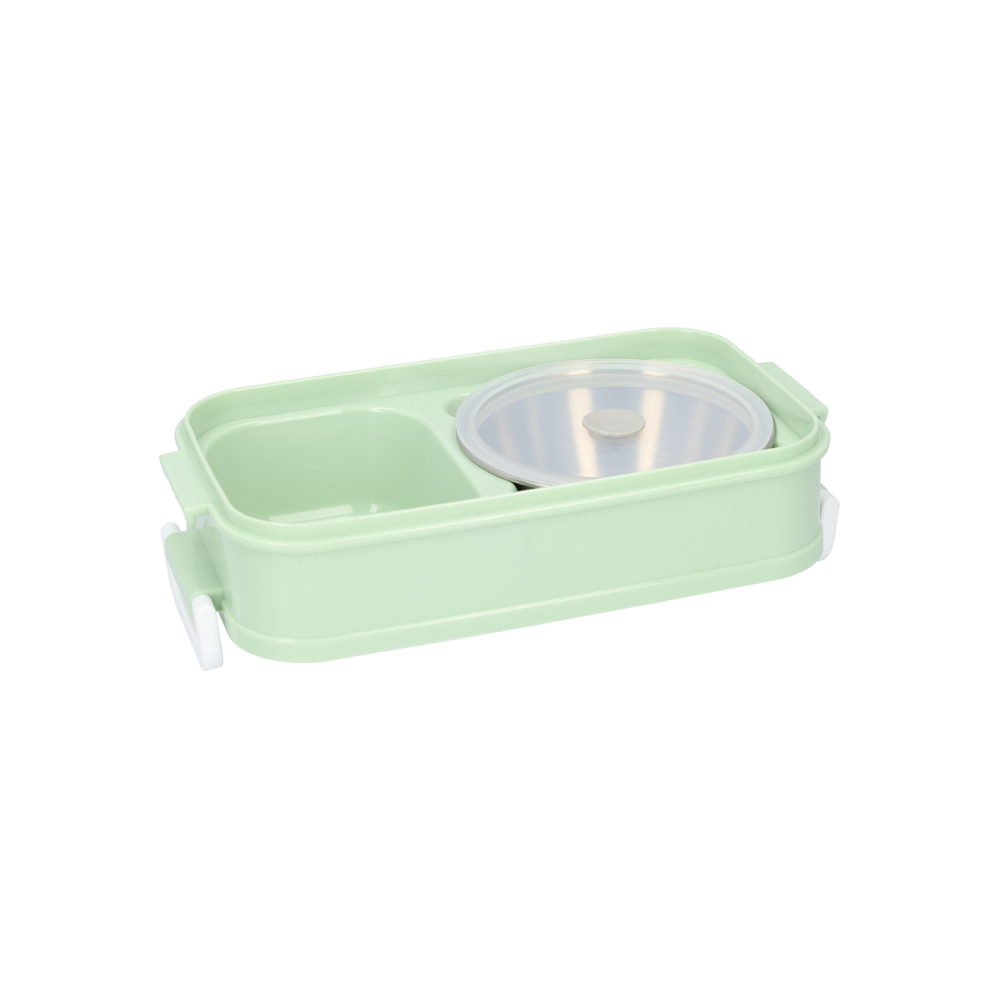 Lunchbox mit Suppenschale | Bento Box Grün | Auslaufsicher & BPA-frei | Mit Besteck & Fächern | Für Kinder & Erwachsene