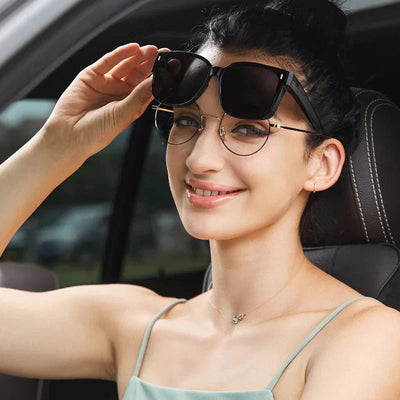 1+1 Gratis | Überzieh-Sonnenbrille | Polarisierte Gläser | Passt über Brillen | Schlankes Design & UV-Schutz