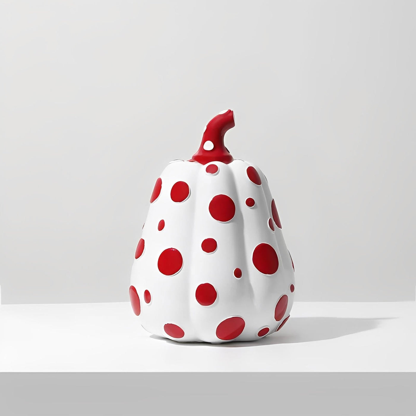 Deko Kürbisse mit Polka-Punkte | Glänzende Harzoptik | Herbstliche Tischdeko