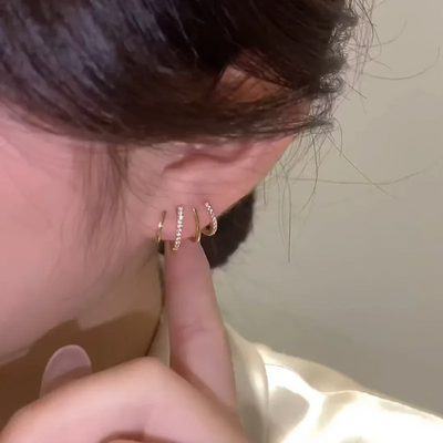 Damen Ohrringe | Leicht & hypoallergen | Elegantes Design mit funkelndem Finish | Vielseitig für Alltag & Abende