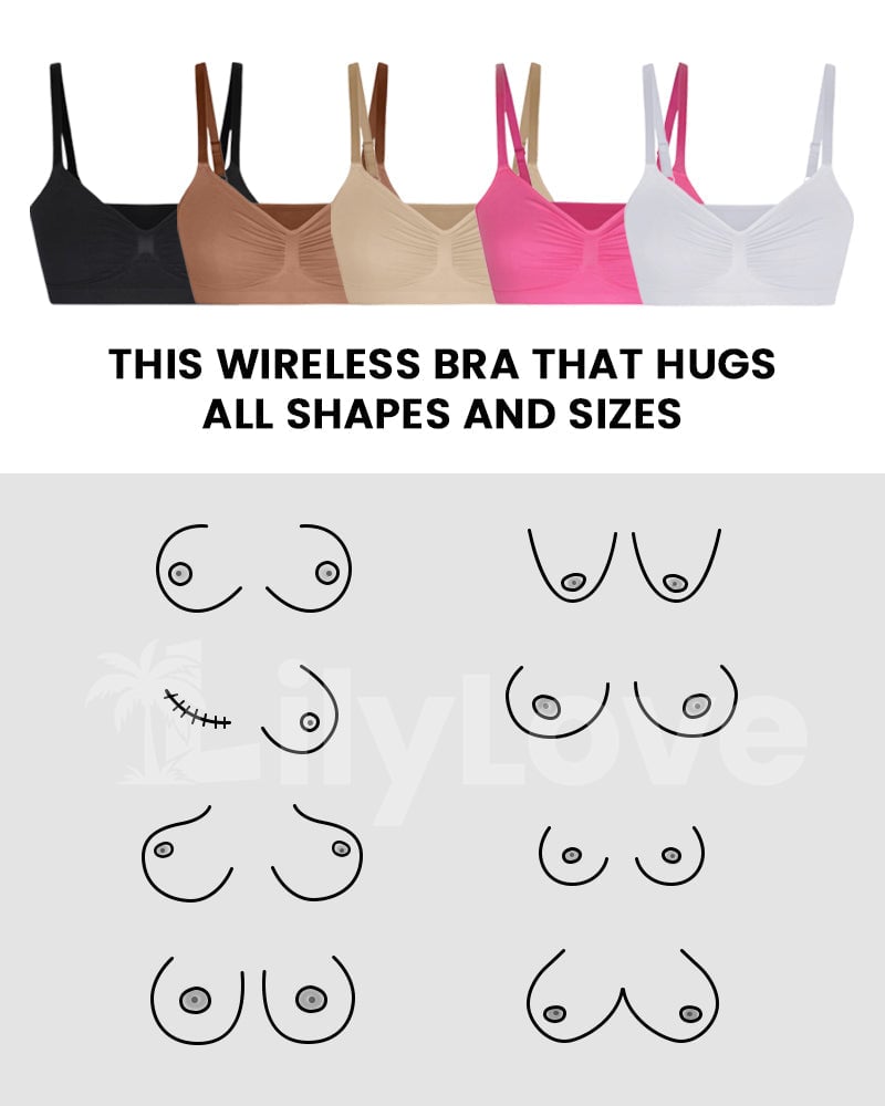 Damen BH ohne Bügel | Nahtlos & Formend | Atmungsaktiv | Modal-Baumwollmix