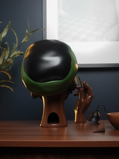 Räucherfigur Frau | Rückfluss Räucherkegelhalter | Harz | 20 cm Dekofigur