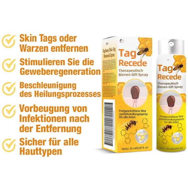1+1 GRATIS | DermiClear™ - Bienenharzspray zur Entfernung von Warzen und Muttermalen