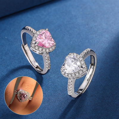 Diamanten Liebe Pfirsich Herz Ring