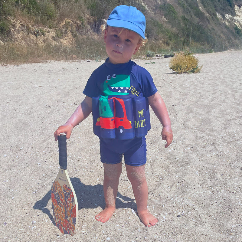 Kinder Schwimmhilfe | Verstellbarer Auftrieb | UPF 50+ Sonnenschutz | Sicher & Bequem