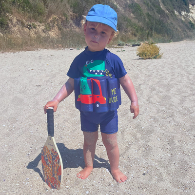 Kinder Schwimmhilfe | Verstellbarer Auftrieb | UPF 50+ Sonnenschutz | Sicher & Bequem