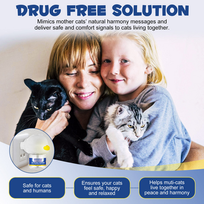 Beruhigungsset für Katzen | Pheromon-Diffusor | Reduziert Stress, Kämpfe & Markierverhalten
