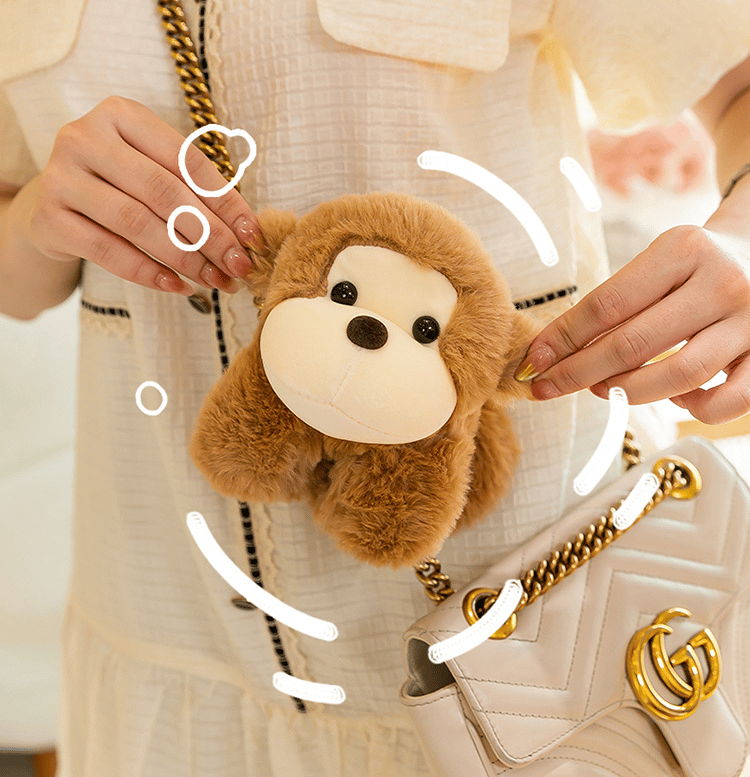 Plüsch Schnapp-Armband mit Cartoonfigur | Weiches Stoffarmband | Lustiges Kinderaccessoire | CharmeManschette