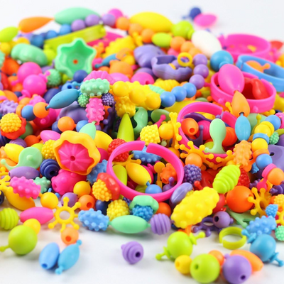 Kinder Schmuck Bastelset | 500+ Pop Beads | Kreatives Spielzeug | Fördert Feinmotorik & Fantasie