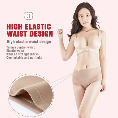 Eleonora™ Nahtlose Ice Silk Bodycon-Slips mit hoher Taille (4er-Pack)