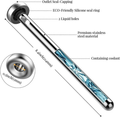 Edelstahl Bierkühlstab | Wiederverwendbarer Flaschenkühler | Für eiskaltes Bier bis zum letzten Schluck