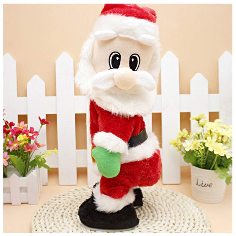 Tanzender & Singender Weihnachtsmann | Bewegliche Santa Figur mit Musik | Lustige Weihnachtsdekoration & Geschenkidee