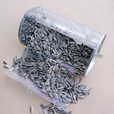 Rotierender Grillkorb | Für Grill & Heißluftfritteuse | Gemüse, Fleisch & Nüsse rösten