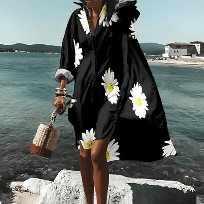 Elle&Vire - Einzigartiges Print Knielanges Kleid