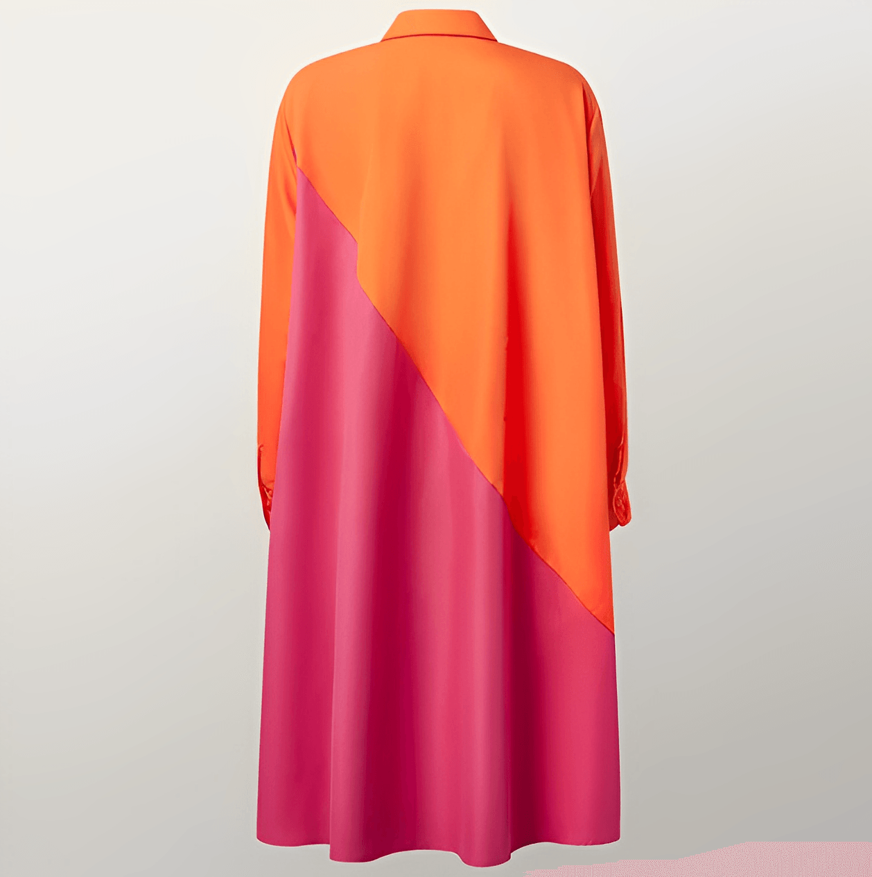 Stilvolles Hemdblusenkleid mit 3/4-Ärmeln