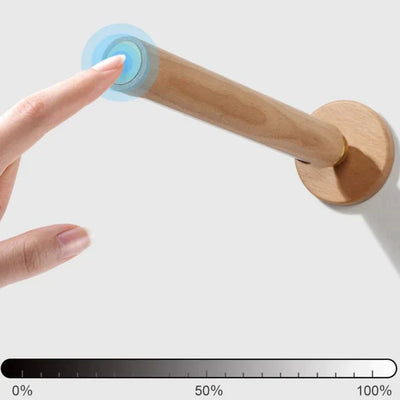 SpinStrahl™ Drehbare Lampe aus Holz