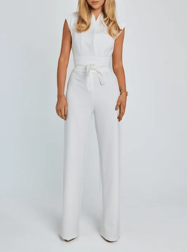 Xenia - Damen ärmellose Jumpsuit mit weiten Beinen
