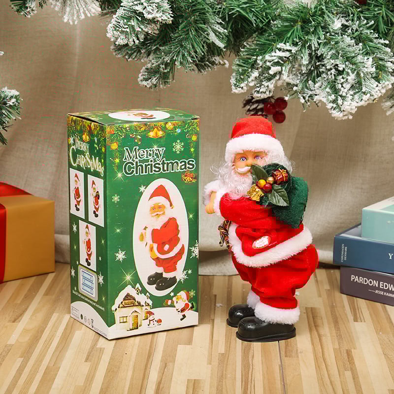 Tanzender & Singender Weihnachtsmann | Bewegliche Santa Figur mit Musik | Lustige Weihnachtsdekoration & Geschenkidee