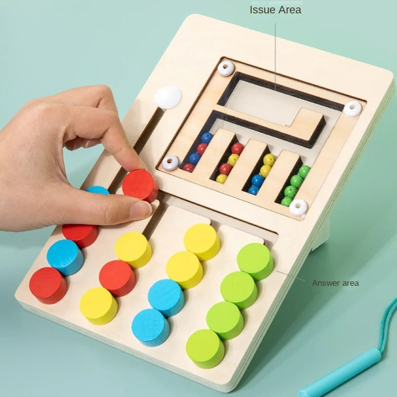 Holzpuzzle Spiel für Kinder | Lernspielzeug ab 3 Jahren | Fördert Motorik & kognitive Entwicklung