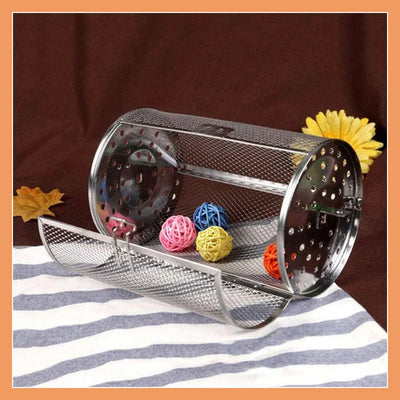 Rotierender Grillkorb | Für Grill & Heißluftfritteuse | Gemüse, Fleisch & Nüsse rösten