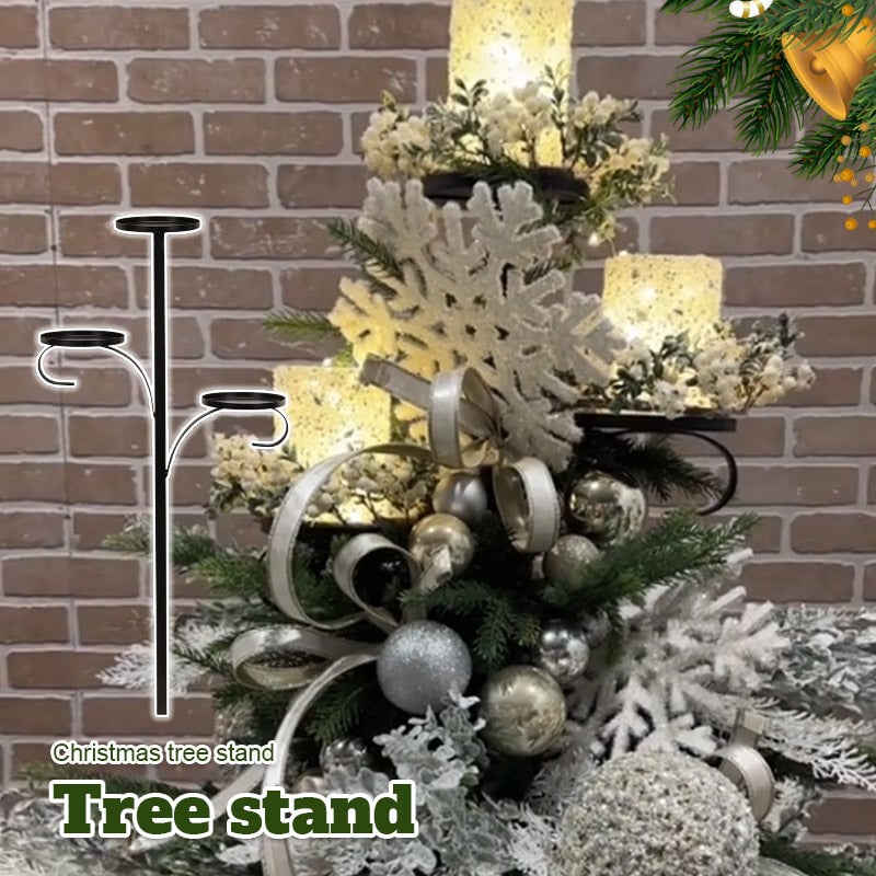 Weihnachtsbaum Topper Regal | 3-stufig | Schwarz | Metall