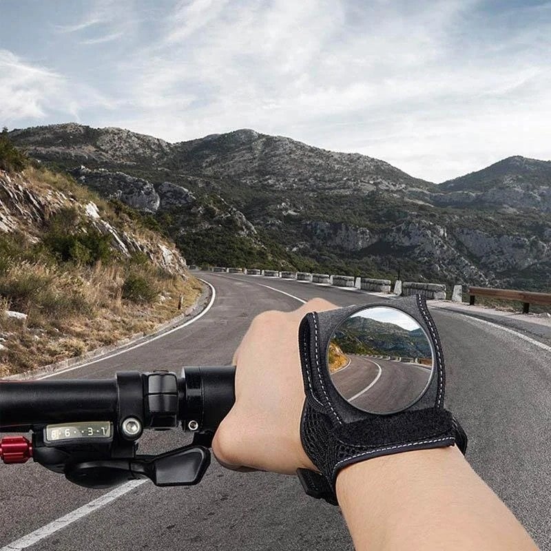 Fahrrad Rückspiegel fürs Handgelenk | 360° Weitwinkel | Sicheres Radfahren im Straßenverkehr