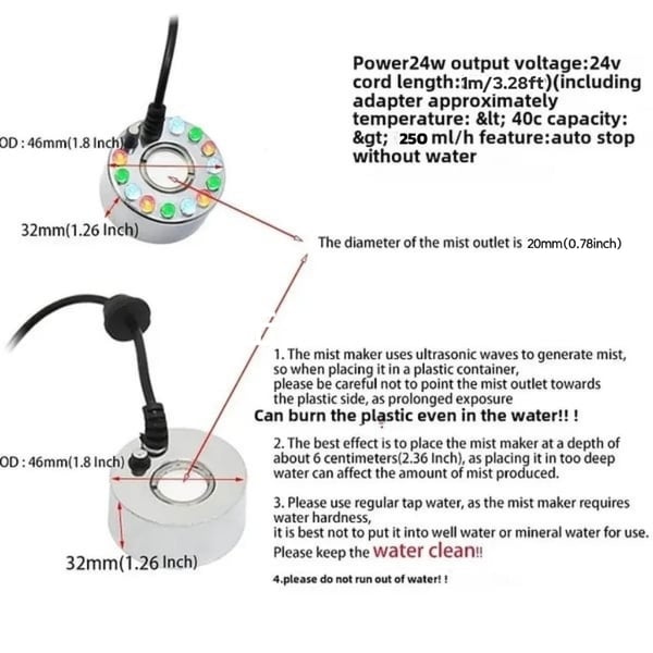 Ultraschall Nebelmaschine | LED-Fog Maker mit Intelligenter Sensor | Deko & Luftbefeuchter für Halloween & Zuhause