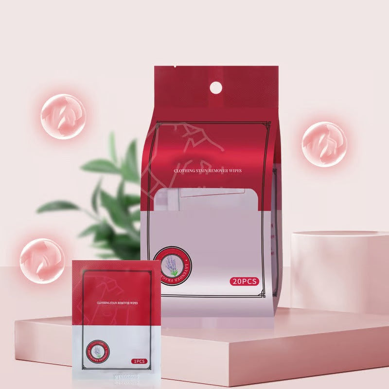 Fleckenentferner Tücher | Sofort Wirkung | Für unterwegs & zuhause | Erfrischender Blumenduft