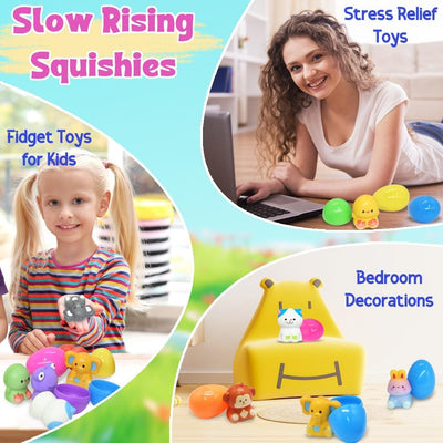 🔥Ostern Beste Geschenk 50% RABATT-🎁24 STÜCKE Gefüllte Oster Eier Langsam Aufsteigende Squishy Spielzeuge