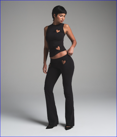 Damen Lounge Set | Herz-Details & Stretch-Komfort | Weiches, atmungsaktives Material