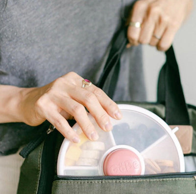 Snackbox für Kinder mit 5 Fächern | Drehbarer Snackspender | Auslaufsicher & BPA-frei