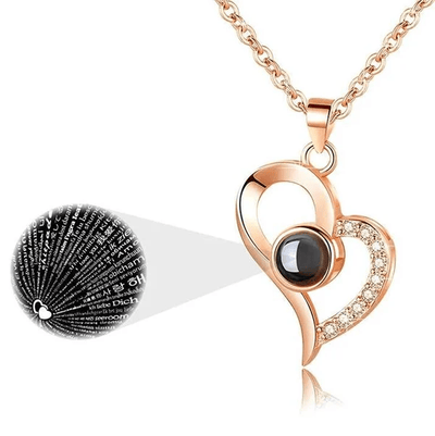 Halskette, "Ich liebe dich" in 100 Sprachen - Einzigartiges Geschenkset