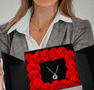 Halskette, "Ich liebe dich" in 100 Sprachen - Einzigartiges Geschenkset