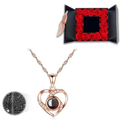 Halskette, "Ich liebe dich" in 100 Sprachen - Einzigartiges Geschenkset