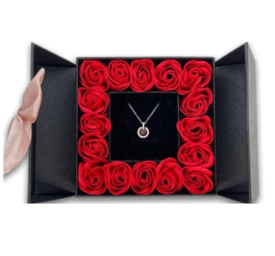 Halskette, "Ich liebe dich" in 100 Sprachen - Einzigartiges Geschenkset