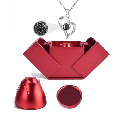 Halskette, "Ich liebe dich" in 100 Sprachen - Einzigartiges Geschenkset