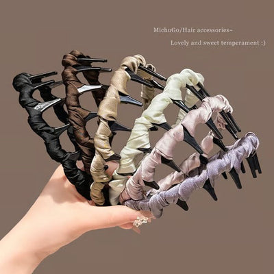 Vintage Wellen Haarreif | Mit Perlenverzierung & Volumeneffekt | Rutschfest & Druckfrei | Retro Eleganz