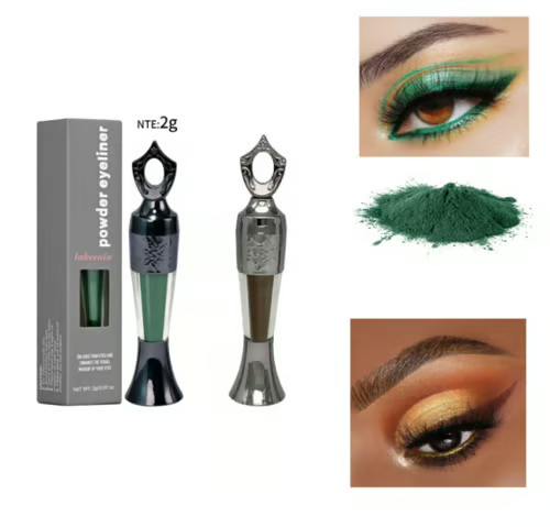 Kräuter Eyeliner | Intensives Schwarz | Natürlich & Wischfest | Langanhaltender Kajal für empfindliche Augen