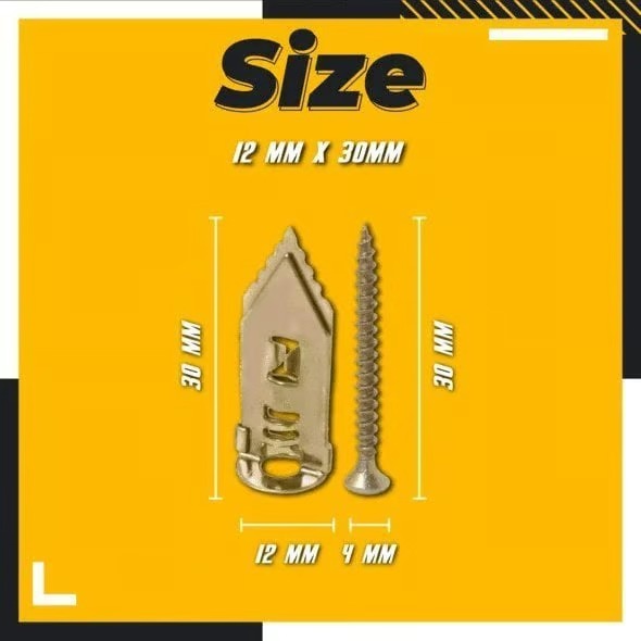 Selbstschneidende Anker-Schrauben | Kein Bohren, fester Halt bis 30 kg | Für Gipskarton, Porenbeton & Leichtbauplatten