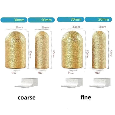 Diamantschleifscheiben-Set | Für Marmor, Quarz & Granit | Saubere innere Abrundungen & Kanten