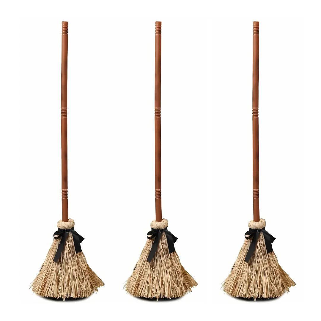 Halloween Hexenbesen Dekoration | Beweglich & Sound-aktiviert | Animationsfigur mit Hexenlachen