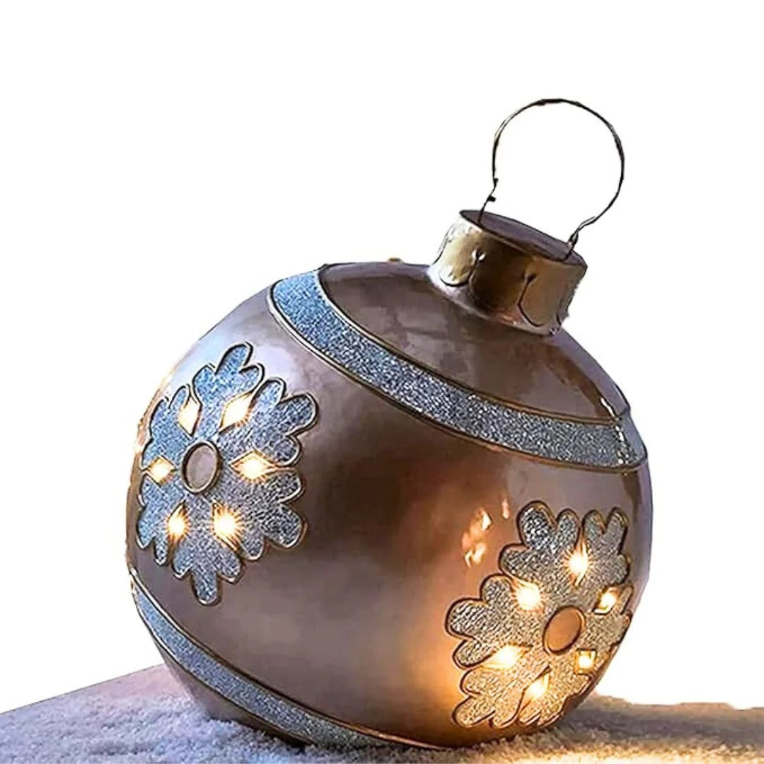 Weihnachts Deko Kugeln aufblasbar | PVC Outdoor Kugeln | Wetterfest & Wiederverwendbar | Verschiedene Designs