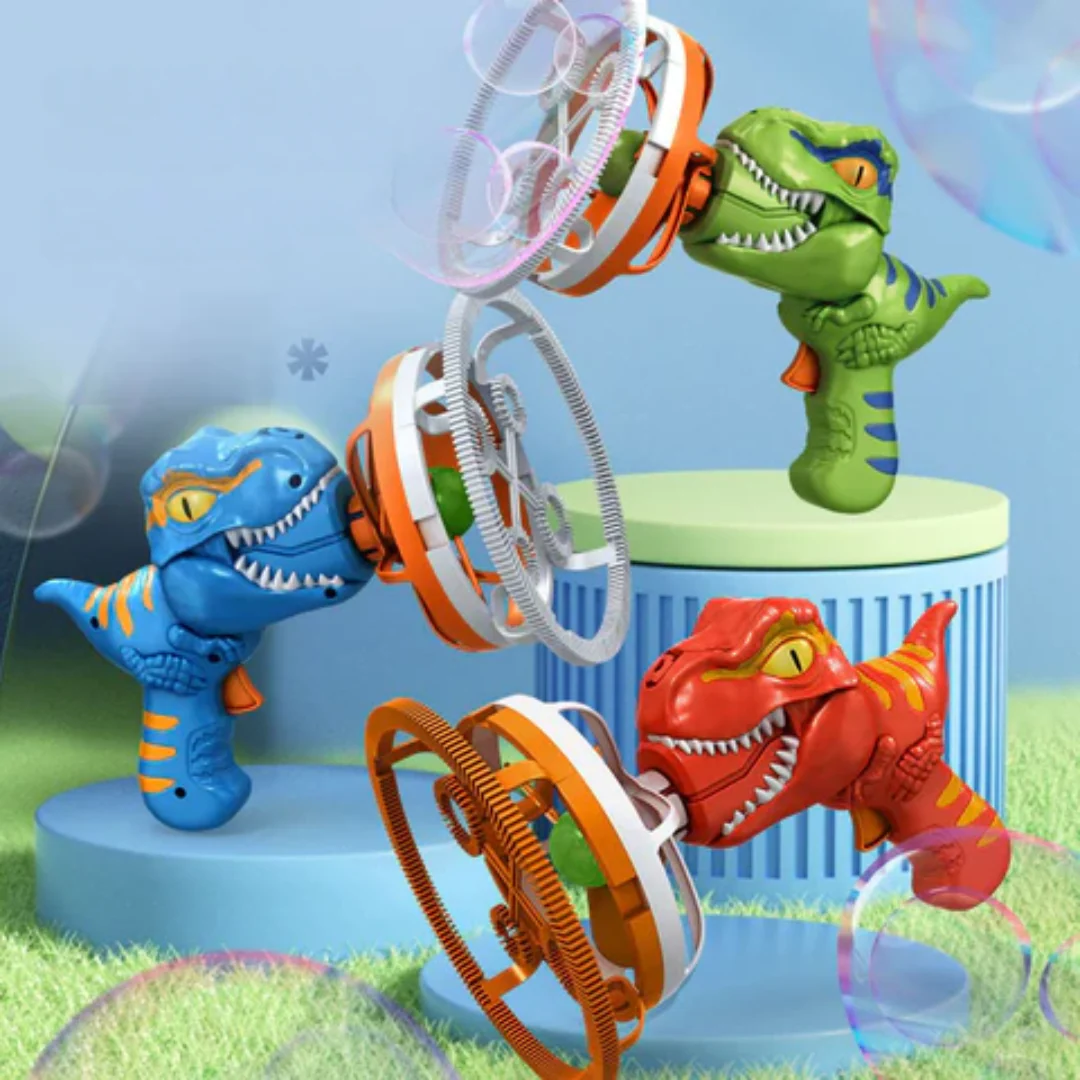 Dinosaurier Seifenblasen Blaster | Tragbar & Leise | Kindersicheres ABS