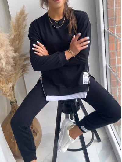 Hilda | Bequemer Alltagsschick Damen Sweatshirt und Hose Set